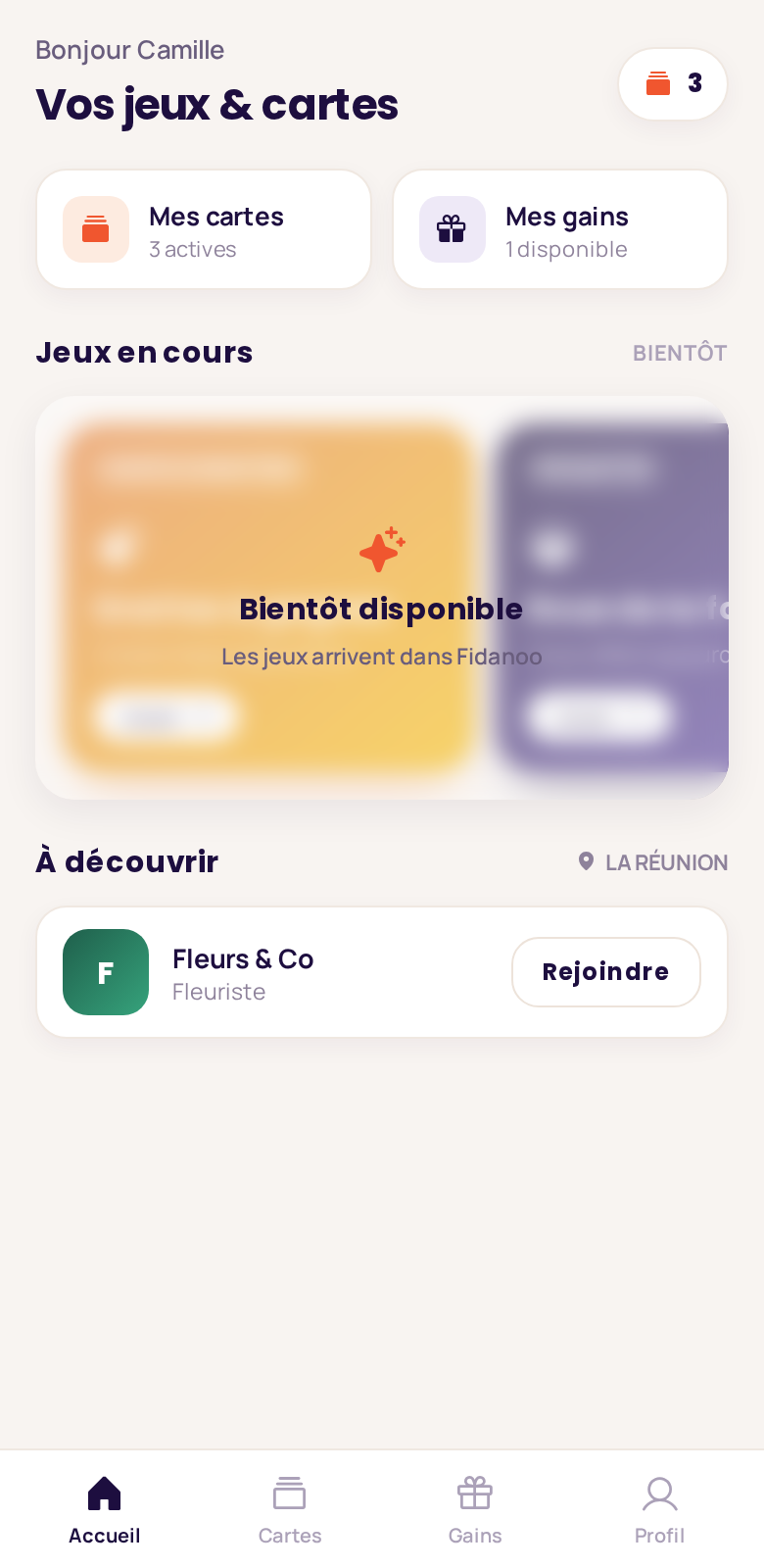 L'app Fidanoo : cartes, gains et jeux